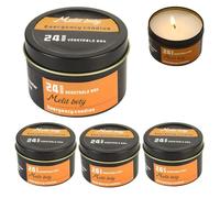 Emergency Candles Pack of 4,24 Hour Emergency Candle in Tin Box,Long Burning Time,Survival in Tin Cans for Storm,Adventure,Travel,Hiking,EmergencyCandle in the Event of a Power Outage,OutdoorSurvival