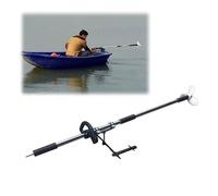 Emergency Canoe Kayak Drill Propeller Kit, Aluminum Trolling Motor with Handle, Underwater Propeller with Clamp/Bracket, Power Oar L-125cm (49 1/4") for Small Boats