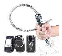 Emergency Car Escape Tool with Window Breaker and Seat Belt Cutter, Portable Multifunctional Safety Window Breaking Whip -UKHZ02 (46cm-Whip)