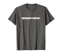 Emergency Contact T-Shirt, Men, Asphalt Grey, Small