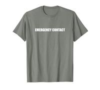 Emergency Contact T-Shirt, Men, Olive Heather, Medium