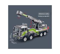 (Emergency crane) 1/50 Model Car Bulldozer Truck Excavator Crane Forklift Construction Engineering Vehicle Toys for Boys