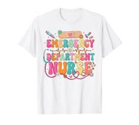 Emergency Department ER Nurse RN Medical Nursing Value Graphic T-Shirt, Men, White, L
