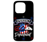 EMERGENCY DEPARTMENT Funny ER Nurse USA Flag Case for iPhone 15 Pro
