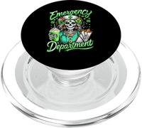 Emergency Department Skeleton Latte ER Nurse St Patricks Day PopSockets PopGrip for MagSafe