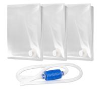 Emergency Drinking Water Storage 45 Gallon 3 Pack, Food-Grade Bathtub Bladder, BPA-Free, Ideal for Emergency Water Bank, Camping, RV Traveling, Hurricane, Storm & Disaster Preparedness Supplies (3)