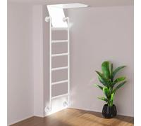 Emergency Escape Ladder, Wall Mounted Fire Climbing Ladder for Window Wells, Industrial Iron Pipe Design, Supports Up to 330lb