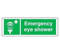 Emergency eye shower - safety sign - 1.2mm Rigid plastic for indoor/outdoor usage (150mm x 50mm) Viewing Distance within 3m.