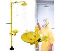 Emergency Eye Wash and Shower Set with Double Nozzles for Immediate Hazard Response in Factories and Labs