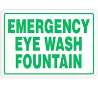 Emergency Eye Wash Fountain Warning Metal Sign Tin Signs Aluminum Plaque for Outdoors Use Yard Farm Fence Home Wall Decor 8x12 inch