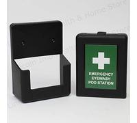 Emergency Eye Wash Pod Station 20ml Kit Blue Box & Wall Mount Bracket Kit