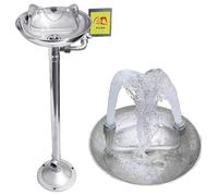 Emergency Eyewash Station, Stainless Steel Safe Eye Washer with Double Spray for Industrial, Commercial & Lab Safety