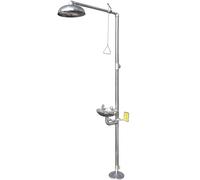 Emergency Eyewash Station with Super Large Shower Nozzle, Quick Start in 1 Second, Ideal for Factory, Lab, Machinery, Building Industries