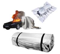 Emergency Fire Blanket for Car, Fire Suppression Blanket, Large Double-Sided Silicone Survival Safety Fire Extinguisher Blanket, Vehicle Accident Fiberglass