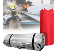 Emergency Fire Blanket for Car, Fireproof Survival Safety Suppression Blanket for Electric Vehicle Truck, Conflagration 4x6m