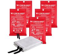 Emergency Fire Blanket for Kitchen - Safety Fiberglass Fire Blankets Suppression Flame Retardant for Home Survival School Fireplace Grill Car Office Garage Welding Warehouse 3.3ft x 3.3ft