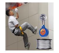 Emergency Fire Escape Descent Device with Safety Rope System for 2-33 Floors, Quick Evacuation from High-Rise Buildings