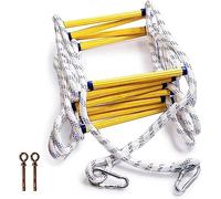 Emergency Fire Escape Ladder, 20M Flame Resistant Safety Rope with 2 Hooks, Quick Evacuation Rescue Ladder for Home and Office, Essential Fire Safety Gear