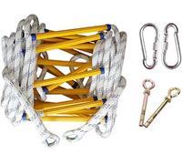 Emergency Fire Escape Ladder 3M 18FT Soft Rope Ladder with Hooks for Home Balcony and Window Safety - Portable and Durable Life Saving Equipment