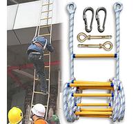 Emergency Fire Escape Ladder, 65FT Soft Rope Safety Ladder for Home, 2-8 Stories, Quick Rescue Fire Escape Tool, Durable & Portable Emergency Ladder