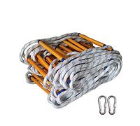 Emergency Fire Escape Ladder Durable Soft Rope with Carabiners for Kids & Adults Window & Balcony Rescue Available in 3M to 30M Lengths (15M/49.2FT & 4M/13.1FT)