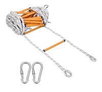 Emergency Fire Escape Ladder, Portable Reusable Rope Ladder with Hooks, Fast Deploy Sturdy Strong 3 Story, Weight Capacity 2000 lbs