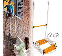 Emergency Fire Escape Ladder, Reusable Rescue Ladder with Hook for Safe Home Evacuation from High Floors