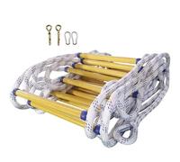 Emergency Fire Ladder Safety Rope Escape Ladder with Carabiners Lifesaving Rock Climbing Home Engineering Rescue Rope Ladder,35m/114.8ft