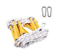 Emergency Fire Ladder Safety Rope Escape Rescue Ladder with Carabiners Lifesaving Rock Climbing Home Engineering Fire Escape Rope Ladder(5Meters)