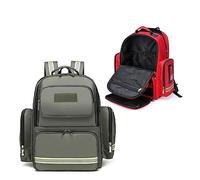 Emergency First Aid Backpack - Empty Trauma Storage Bag with Inner Dividers for Hiking and Camping