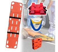 Emergency First Aid Spine Board Stretcher,Foldable Transfer Backboard Lightweight, Plastic Water Floating Back Boards,Weight Capacity 350lbs/159KG,for Hospitals/Clinics/Families/Sports Fields(4-fold)