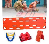 Emergency First Aid Spine Board Stretcher,Foldable Transfer Backboard Lightweight, Plastic Water Floating Back Boards,Weight Capacity 350lbs/159KG,for Hospitals/Clinics/Families/Sports Fields(2-fold)