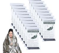 Emergency Foil Blanket, 15 Pack of Survival Reflective Thermal Blankets, 210x130CM Survival Reflective Thermal First Aid Foil Blanket Perfect for Outdoors, Hiking, Survival, Marathons or First Aid (Si