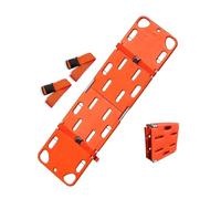 Emergency Foldable Spine Board,Foldable Spine Board Stretcher Backboard,Lightweight Aquatics Medical Stretcher, with Head Immobilizer, Neck Brace, Spider Straps,Weight Capacity 350lbs/159KG(4-fold)