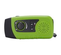 Emergency Hand Crank Radio, AM FM NOAA Portable Weather Radio, Solar Powered Rechargeable Radio, LED Flashlight 2000mAh Smart Phone USB Charger for Camping Indoor Survival (Green)