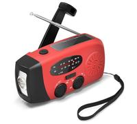 Emergency Hand Crank Radio - Solar Power Bank with NOAA Weather Band, Wind Up Radio with Flashlight & SOS Alarm, Portable Survival Kit for Camping Essentials, USB Rechargeable, 4 Charging Ways
