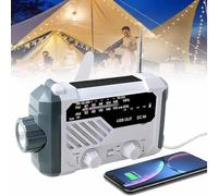 Emergency Hand Crank Radio with Power Bank, Reading Light, SOS Alarm, Waterproof Shockproof for Survival Outdoor