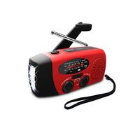 Emergency Hand Crank Self Powered AM/FM NOAA Solar Weather Radio with LED Flashlight, 1000mAh Power Bank for Smart Phone