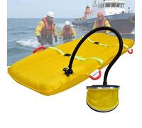 Emergency Inflatable Stretcher, Folding Water Rescue Stretcher, 150KG Capacity, 4 Curved Handles, for Patient Transfer, EMS, Outdoor Rescue