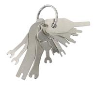 Emergency Light Test Key Kit - 11 Piece Metal Fish Key Set Compatible with Simplex, Kidde Emergency Lighting System Maintenance