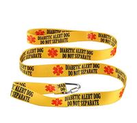 Emergency Medical Alert Dog Leash Diabetic Alert Dog Do Not Separate Dog Leash Walking Training Dog Leashes Dog Owner Pet Lover Gift (Diabetic Alert Dog-YE)