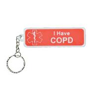 Emergency Medical Alert Keyring Durable Medical ID Keychain for Allergies Diabetes Epilepsy & More Lightweight Medical Symbol Key Tag for Safety & Emergency Identification (COPD)