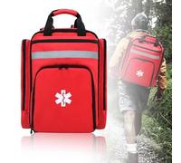 Emergency Medical Backpack, First Aid Bag Empty, First Responder Trauma Bag with Reflective, Large Capacity First Aid Medical Back Pack Bag for EMT, Paramedic, Nurses, Tactical Medics A