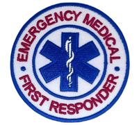 Emergency Medical First Responder Patch (3 Inch) Embroidered Iron or Sew-on Badge EMR Costume Shirt, Bag, Jacket, Hat, DIY Gift Patches