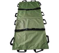Emergency Medical Stretcher - Foldable Pushable Carrier with 8 Handles for Disabled People - Ideal for Hospitals, Clinics, Sports Venues, and Ambulances