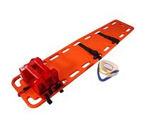 Emergency Medical Stretcher Portable Foldable Ambulance Rescue Stretcher with Head Immobilizer, Spine Board for Patient Transport in Hospitals and Clinics, 159Kg Capacity