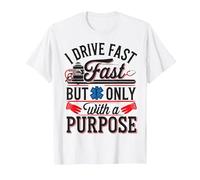 Emergency Medical Technician Ambulance Technician Paramedic T-Shirt, Men, White, X-Large