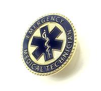 Emergency Medical Technician Nursing Hospital Care Doctor Star Of Life Rod of Asclepius Blue Life Metal Enamel Pin Badge