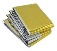 Emergency Mylar Blankets, Thermal Survival Blanket for Outdoor Camping, Hiking, Cold Weather, Space Heat Foil, Emergency Shelter, Garden Greenhouse Cover, Individually Wrapped