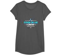 Emergency Nurse Code Blue Crew Response Team Gift T-Shirt, Girls, Asphalt Grey, Small